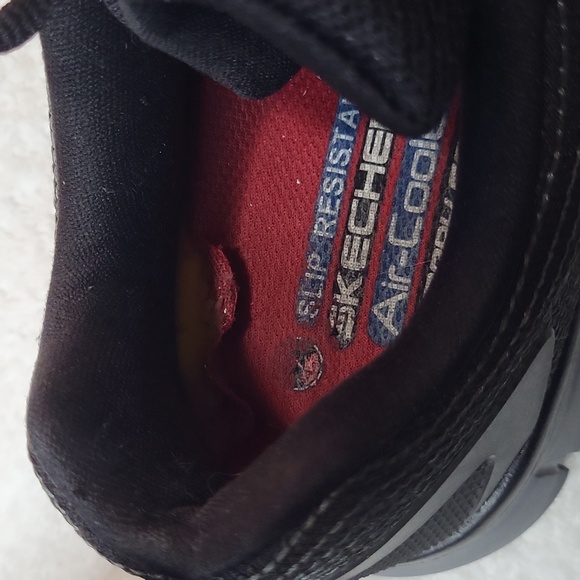 Skechers slip resistant alloy toe memory foam air cooled Synergy Wingo Work Shoe - Picture 14 of 16